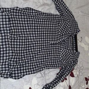 A checkered dress or shirt.